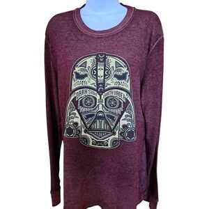 Star Wars Darth Vader Maroon Long Sleeve Shirt  dark side